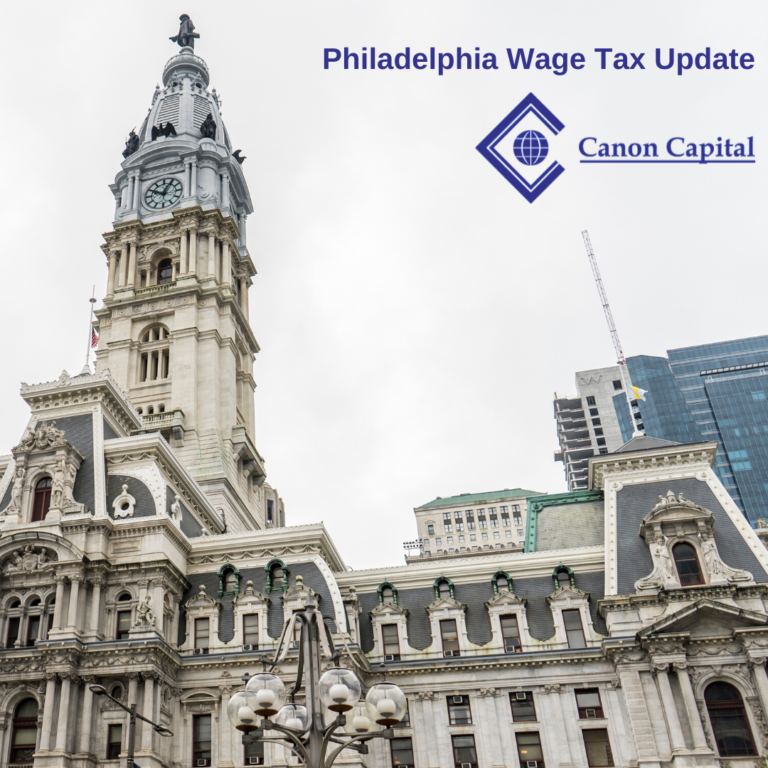 City of Philadelphia Wage Tax Decrease Effective July 1, 2023 Canon